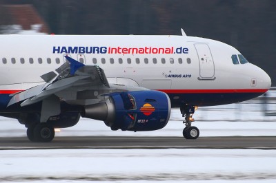 D-AHIL braking on Rwy 14 @ LSZB
